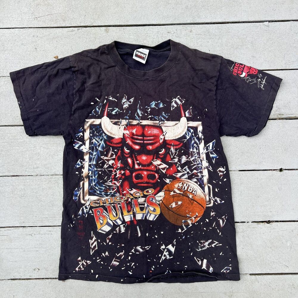 Vintage 90's Chicago Bulls Shattered Backboard T Shirt Men's-Size M